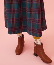 GJELD32300 Jocomomola(ホコモモラ) 【ダブルポイント】チェック柄ジャンパースカート ブルー