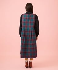 GJELD32300 Jocomomola(ホコモモラ) Repetir チェック柄ジャンパースカート ブルー
