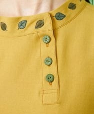 GJELS01250 Jocomomola(ホコモモラ) Paseo リーフ刺繍ワンピース イエロー