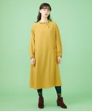 GJELS01250 Jocomomola(ホコモモラ) Paseo リーフ刺繍ワンピース イエロー