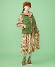 GJELS33250 Jocomomola(ホコモモラ) モールチェック ワンピース ピンク