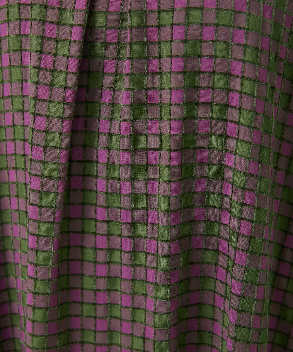 GJELS33250 Jocomomola(ホコモモラ) モールチェック ワンピース ピンク