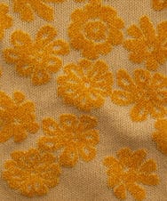 GJFAD01220 Jocomomola(ホコモモラ) Flor suave フラワージャカードニットプルオーバー ネイビー