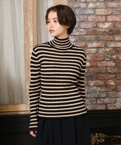 GJFAD30160 Jocomomola 【2WAY】LANA BLENDハイネックリブニット