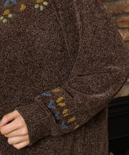 GJFAD31200 Jocomomola(ホコモモラ) Hilo molle ニットプルオーバー ブラウン