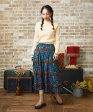 GJFAD32180 Jocomomola(ホコモモラ) Feston スカラップハイネックリブニット イエロー