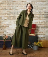 GJFAD32180 Jocomomola(ホコモモラ) Feston スカラップハイネックリブニット イエロー