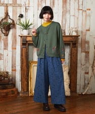 GJFAD32180 Jocomomola(ホコモモラ) Feston スカラップハイネックリブニット イエロー