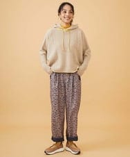 GJFAD33220 Jocomomola(ホコモモラ) Vantana ケーブル編みフード付きニット レッド