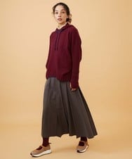 GJFAD33220 Jocomomola(ホコモモラ) Vantana ケーブル編みフード付きニット レッド