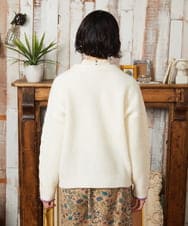 GJFAE02220 Jocomomola(ホコモモラ) Calle de Bordadores フラワーモチーフニットプルオーバー アイボリー