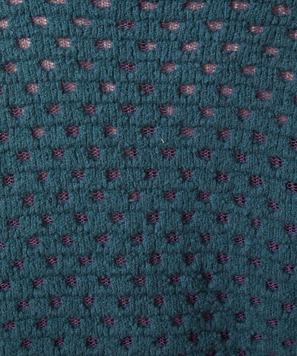 GJFAE34200 Jocomomola(ホコモモラ) Claraboya ドットシアーニットプルオーバー ブルーグリーン