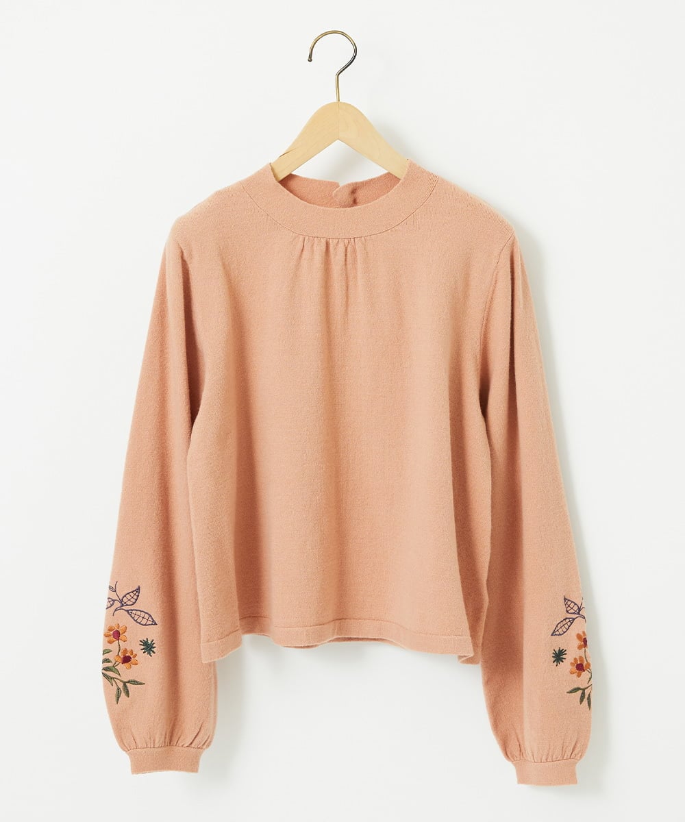 GJFAE36200 Jocomomola Tesoro フラワー刺繍ニットプルオーバー