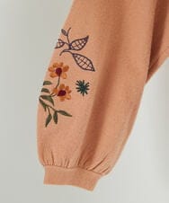 GJFAE36200 Jocomomola(ホコモモラ) Tesoro フラワー刺繍ニットプルオーバー ピンク