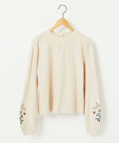 GJFAE36200 Jocomomola Tesoro フラワー刺繍ニットプルオーバー