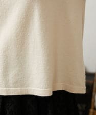 GJFAE36200 Jocomomola(ホコモモラ) Tesoro フラワー刺繍ニットプルオーバー アイボリー