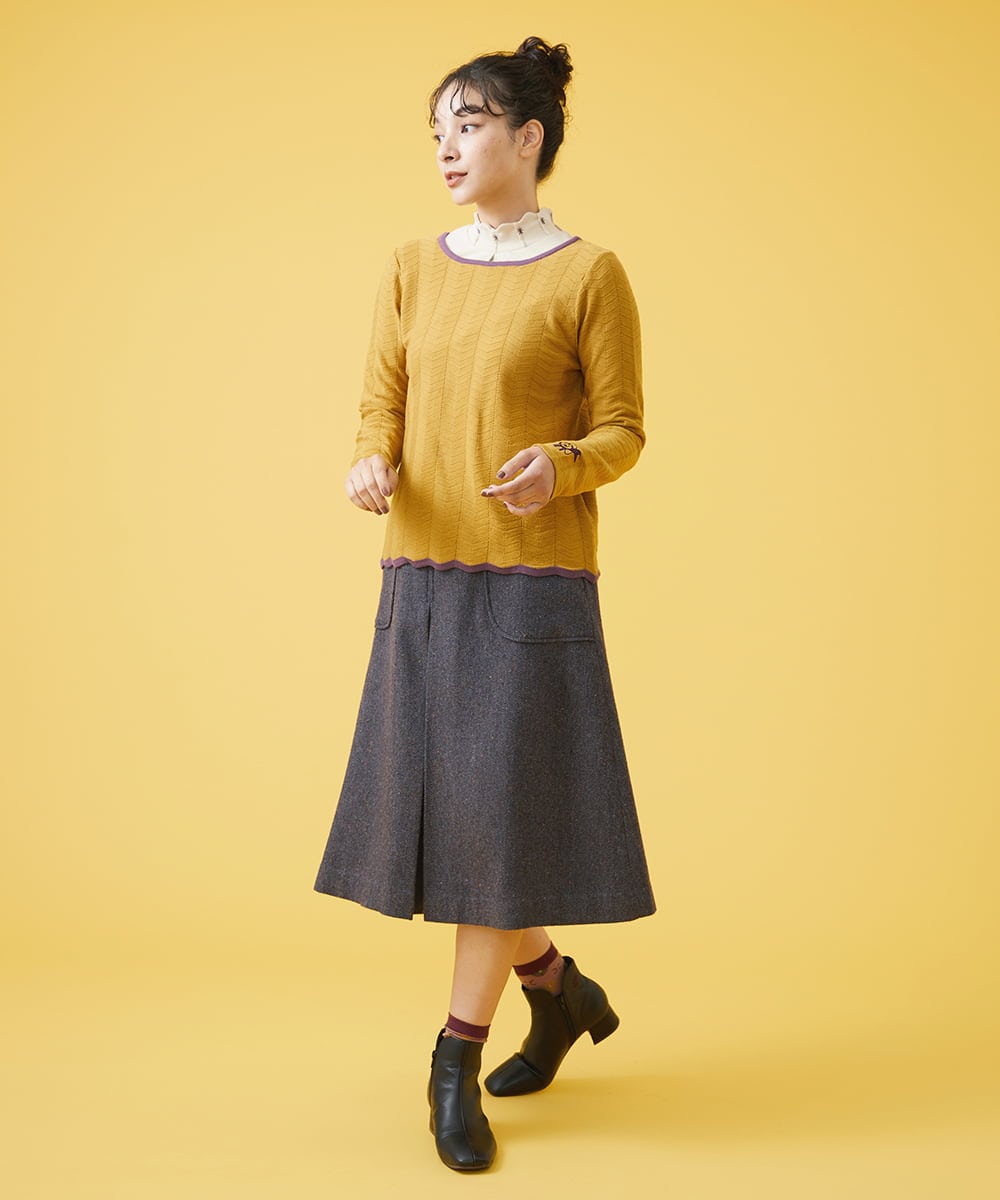 Core ポイント刺繍ニットプルオーバー(ニット・セーター) Jocomomola(ホコモモラ)｜イトキンオンラインストア