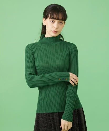 GJFAV32140 Jocomomola Lana blend ハイネックリブニット
