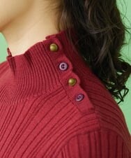 GJFAV32140 Jocomomola(ホコモモラ) Lana blend ハイネックリブニット グリーン