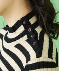 GJFAV32140 Jocomomola(ホコモモラ) Lana blend ハイネックリブニット グリーン