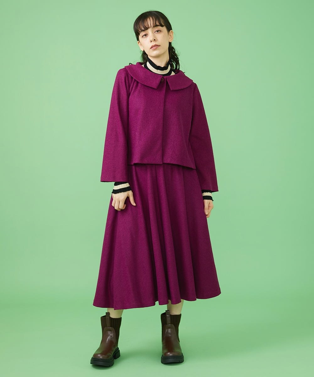 GJFAV32140 Jocomomola(ホコモモラ) Lana blend ハイネックリブニット グリーン