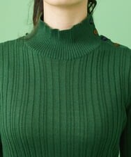 GJFAV32140 Jocomomola(ホコモモラ) Lana blend ハイネックリブニット グリーン