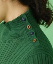 GJFAV32140 Jocomomola(ホコモモラ) Lana blend ハイネックリブニット グリーン