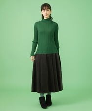 GJFAV32140 Jocomomola(ホコモモラ) Lana blend ハイネックリブニット グリーン