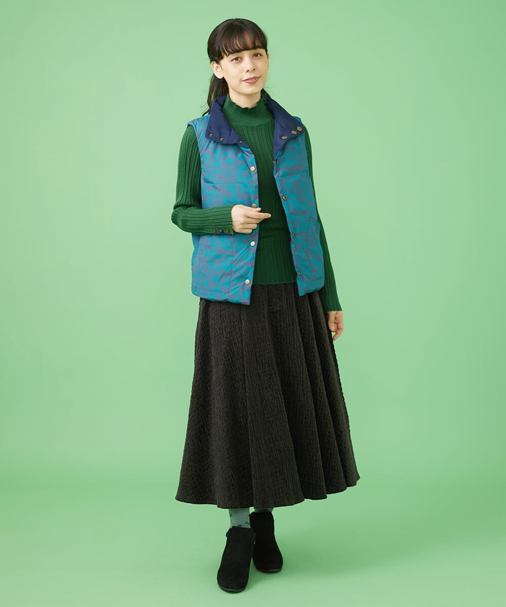 GJFAV32140 Jocomomola(ホコモモラ) Lana blend ハイネックリブニット グリーン