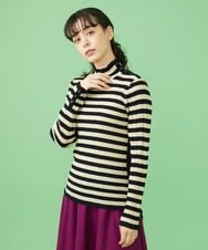 GJFAV32140 Jocomomola(ホコモモラ) Lana blend ハイネックリブニット アイボリー