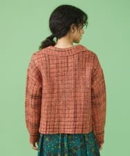 GJFAV33190 Jocomomola(ホコモモラ) スペースダイ ニットプルオーバー オレンジ