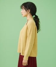 GJFAV34190 Jocomomola(ホコモモラ) Descanso モールニット マスタード