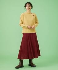 GJFAV34190 Jocomomola(ホコモモラ) Descanso モールニット マスタード