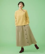 GJFAV34190 Jocomomola(ホコモモラ) Descanso モールニット マスタード