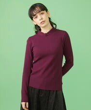 GJFAV35130 Jocomomola(ホコモモラ) Jugar ニットプルオーバー パープル