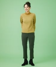GJFAW37150 Jocomomola(ホコモモラ) Charlar ハイネックニットプルオーバー ブルー