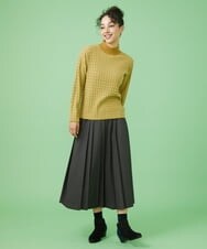 GJFAW37150 Jocomomola(ホコモモラ) Charlar ハイネックニットプルオーバー ブルー
