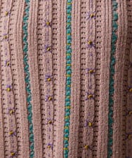 GJFCD30180 Jocomomola(ホコモモラ) Escalera 刺繍ニットベスト ピンク