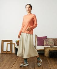 GJFCD31150 Jocomomola(ホコモモラ) Suave シアーニットプルオーバー オレンジ