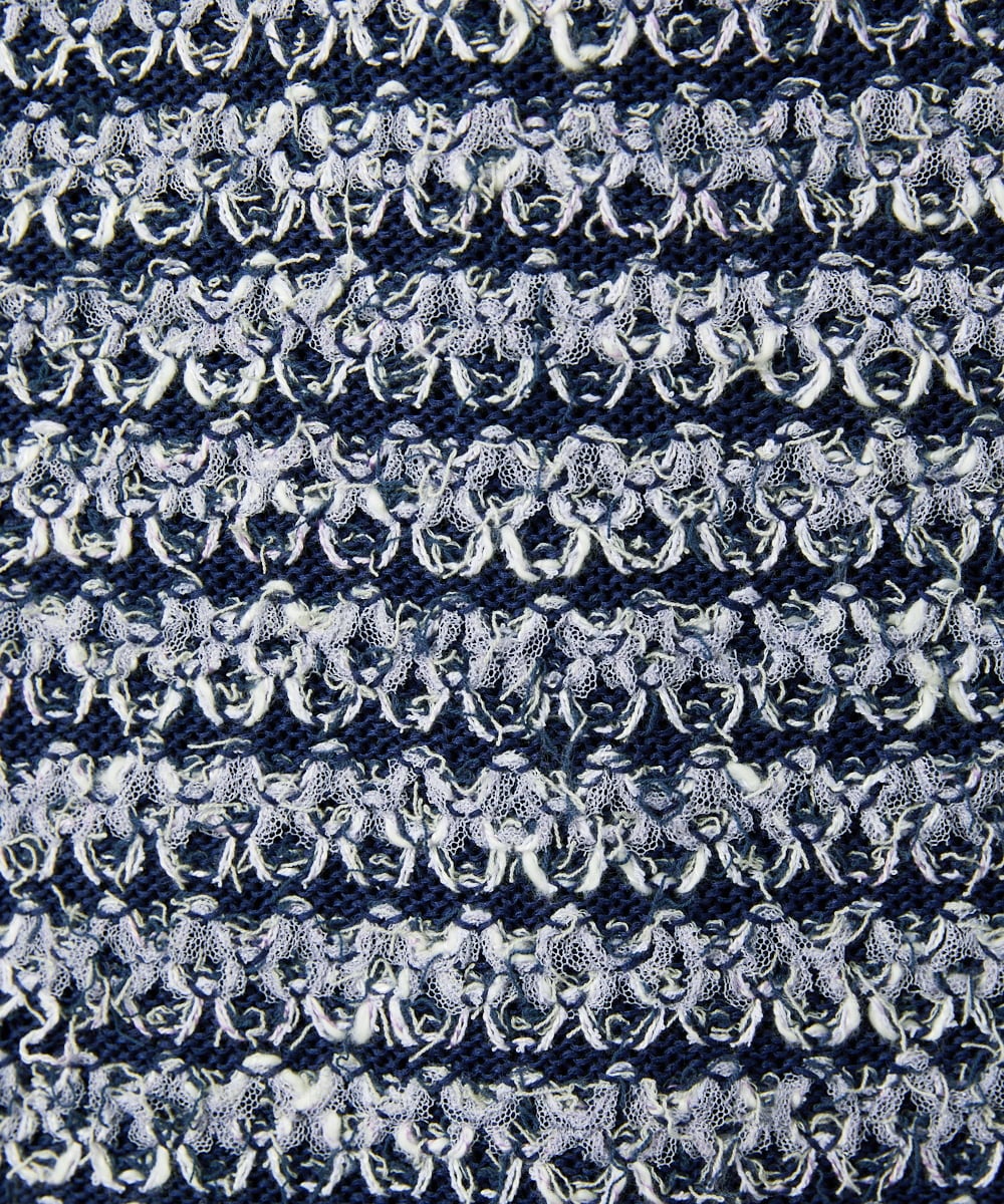 GJFDD01200 Jocomomola(ホコモモラ) Nide de pajaro ファンシーヤーンニットベスト ネイビー