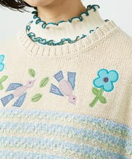 GJFDD01200 Jocomomola(ホコモモラ) Nide de pajaro ファンシーヤーンニットベスト アイボリー