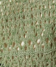 GJFDE02200 Jocomomola(ホコモモラ) Molino チュールヤーン透かし編みニット グリーン