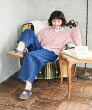 GJFDE31180 Jocomomola(ホコモモラ) カラーネップニットプルオーバー レッド