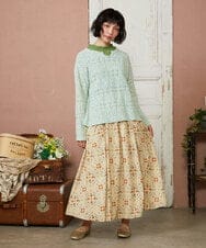 GJFDE31180 Jocomomola(ホコモモラ) カラーネップニットプルオーバー ブルー