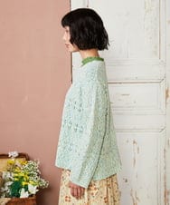 GJFDE31180 Jocomomola(ホコモモラ) カラーネップニットプルオーバー ブルー