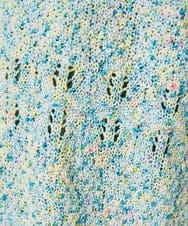 GJFDE31180 Jocomomola(ホコモモラ) カラーネップニットプルオーバー ブルー