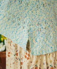 GJFDE31180 Jocomomola(ホコモモラ) カラーネップニットプルオーバー ブルー