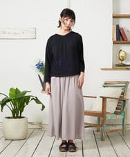 GJFFD50220 Jocomomola(ホコモモラ) El Rucio フラワー刺繍ニットプルオーバー ブラック