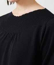 GJFFD50220 Jocomomola(ホコモモラ) El Rucio フラワー刺繍ニットプルオーバー ブラック