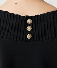 GJFFD50220 Jocomomola(ホコモモラ) El Rucio フラワー刺繍ニットプルオーバー ブラック